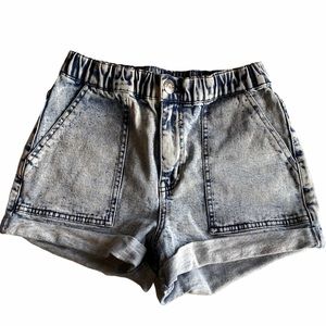Wild Fable Acid Wash High Rise Denim Mom Shorts